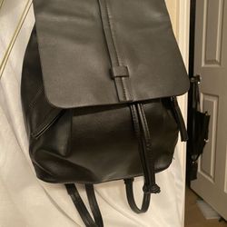 Forever 21- Black Leather Backpack