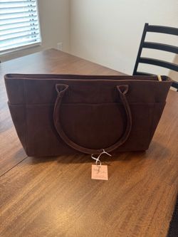 Mali + Lili Faux Suede Tote Bag