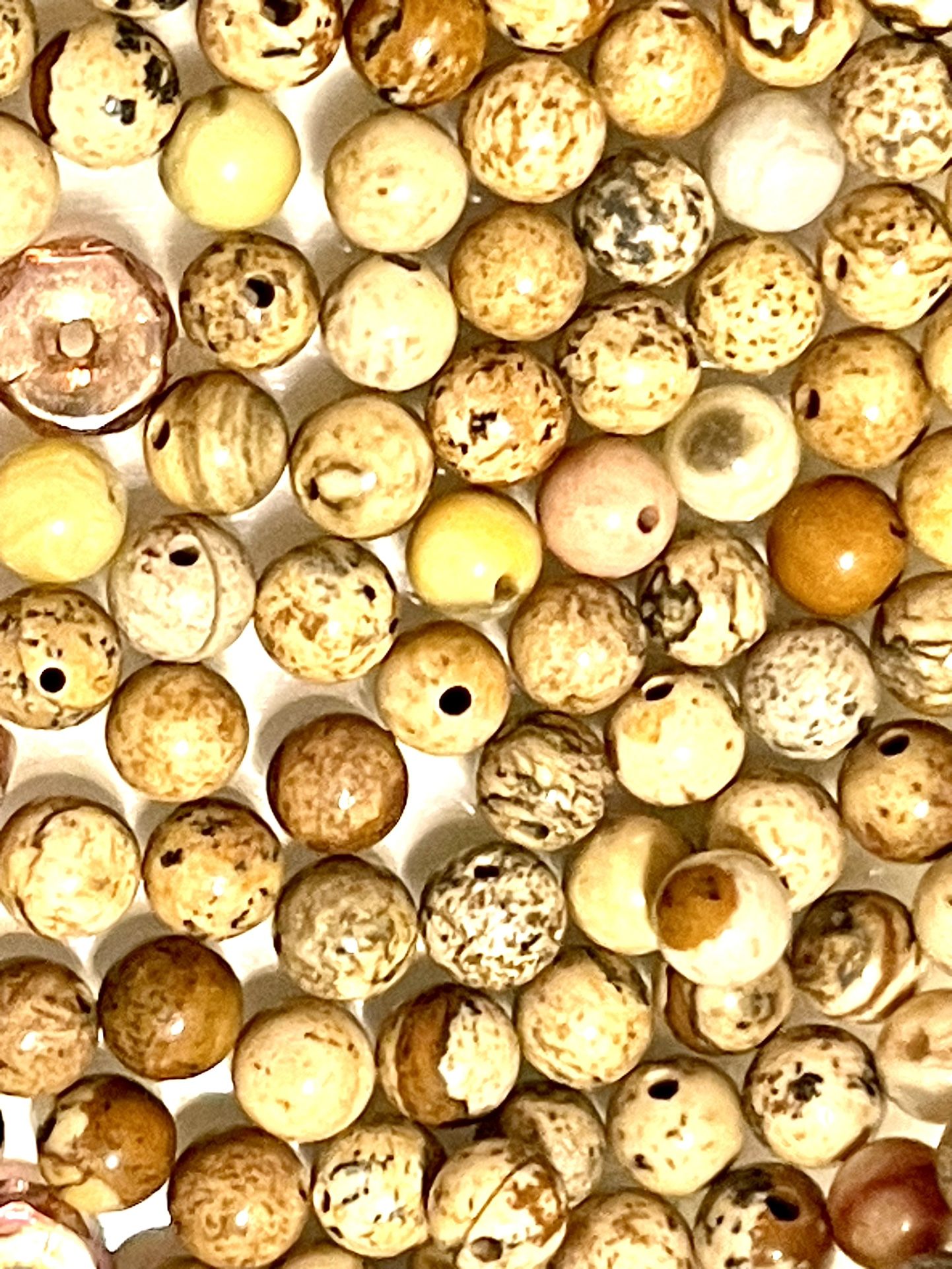💕2 for $30!!!🌷 Over 2 Strands Of Picture Jasper Beads