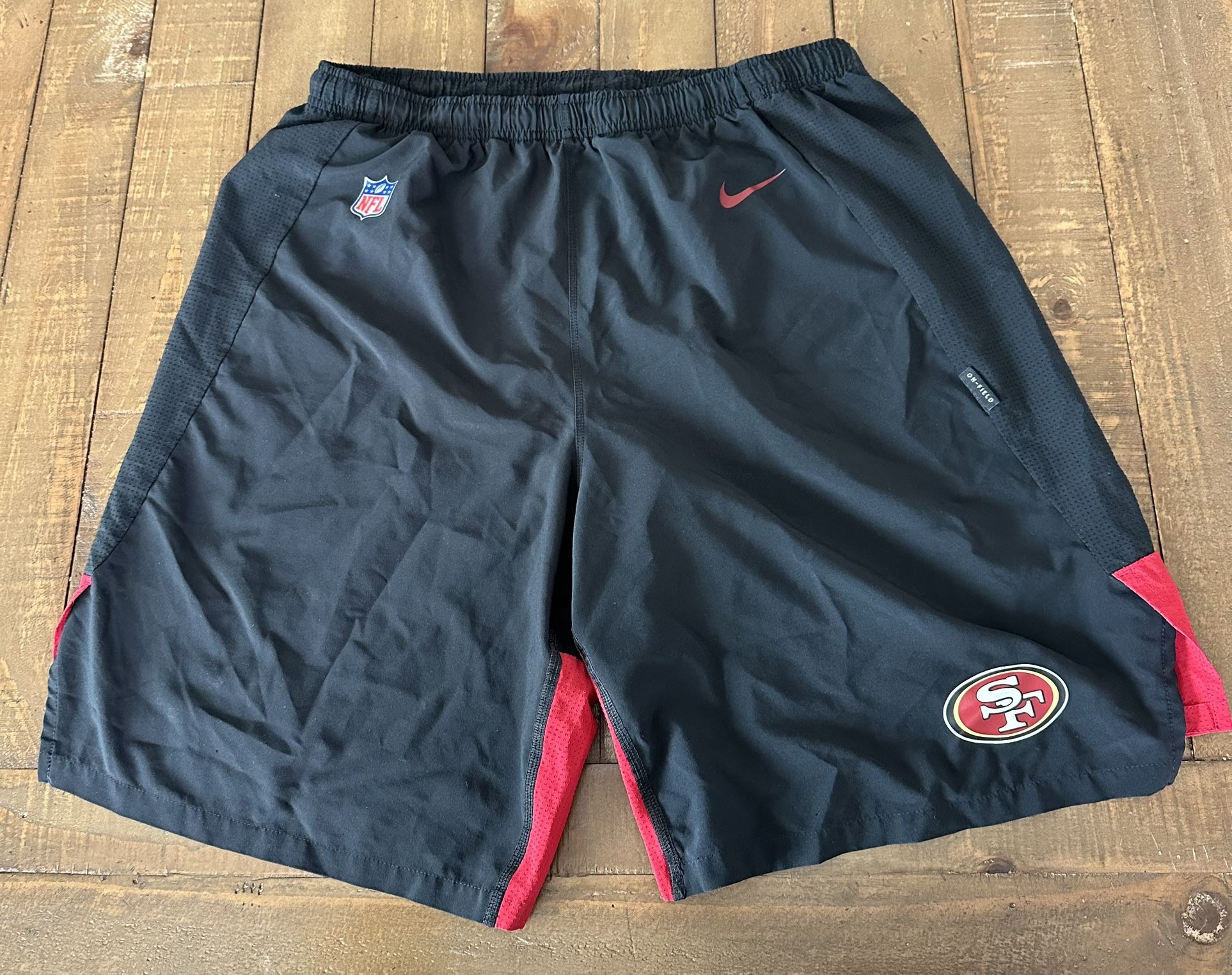 Nick Bosa #97 Player Issued Men's Nike Woven 49ers Player Practice Flex Shorts L Black
