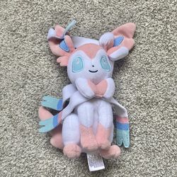 TOMY Pokémon All Star Collection Plush Toy Pink Blue Soft Sylveon