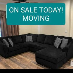 Gray Sectional Couch Sofa With Chaise