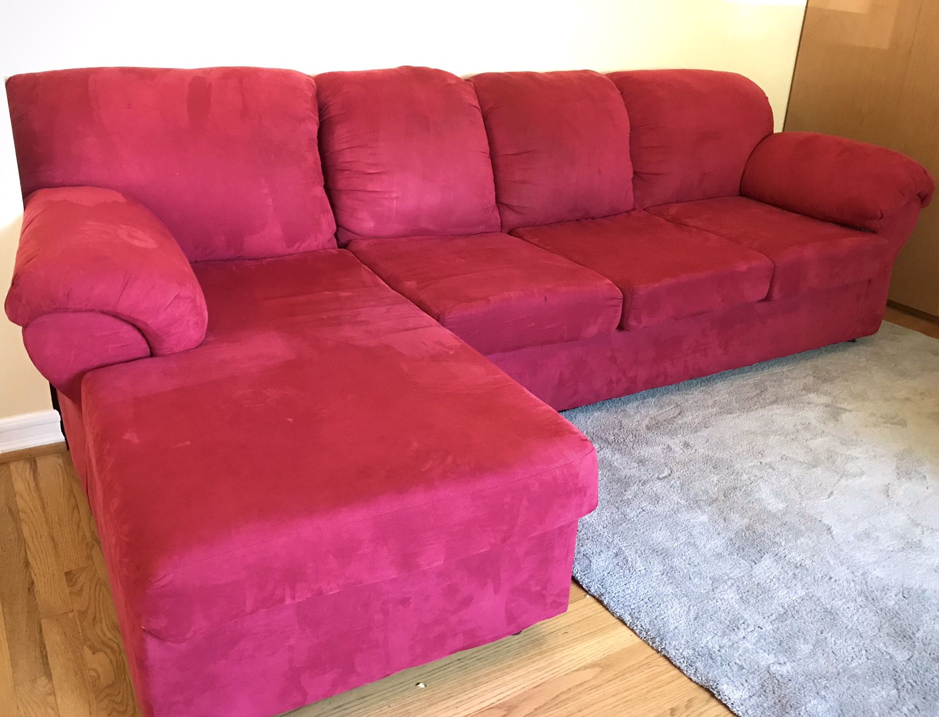 Raspberry Fuschia Couch / Sofa Sectional