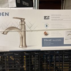 Moen Idris single Handle Bathroom Faucet. Brushed nickel. New