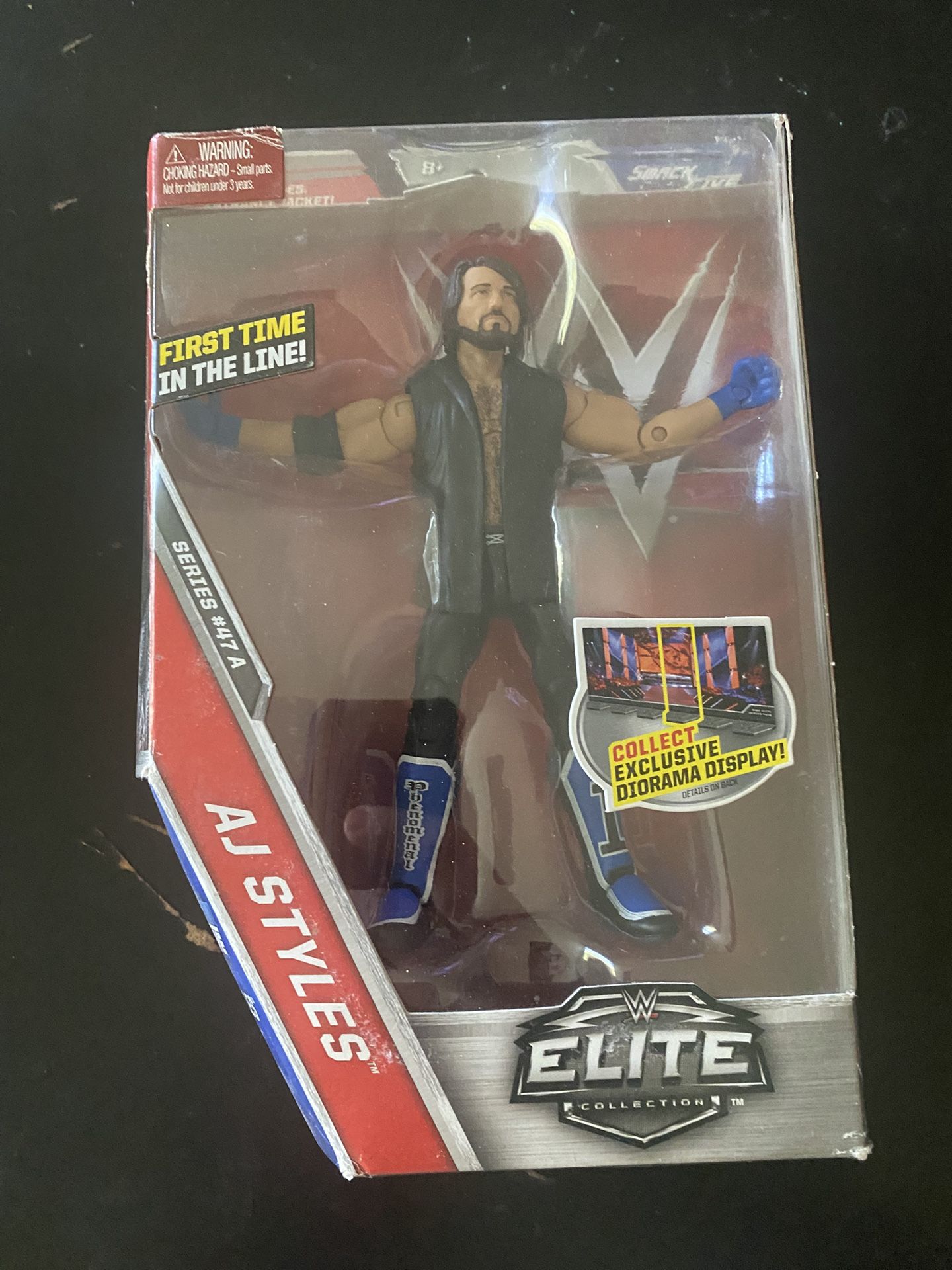 Mattel WWE Elite Smack Down AJ Styles Action Figure Wrestling First Time In Line