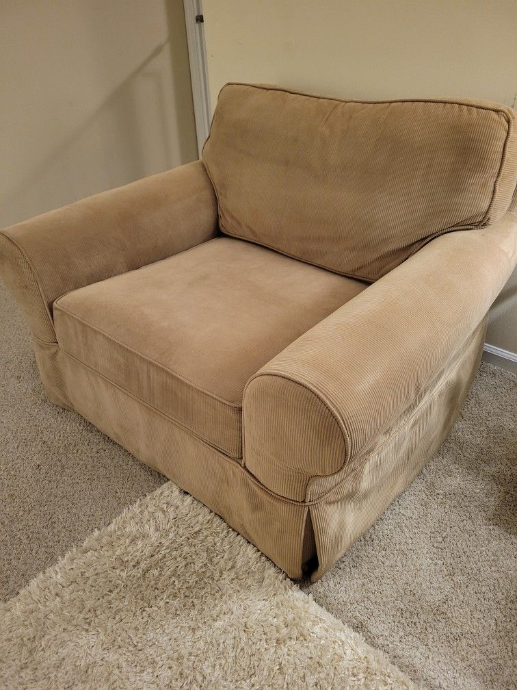 Tan Couch & Chair $150