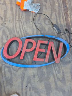 Open sign