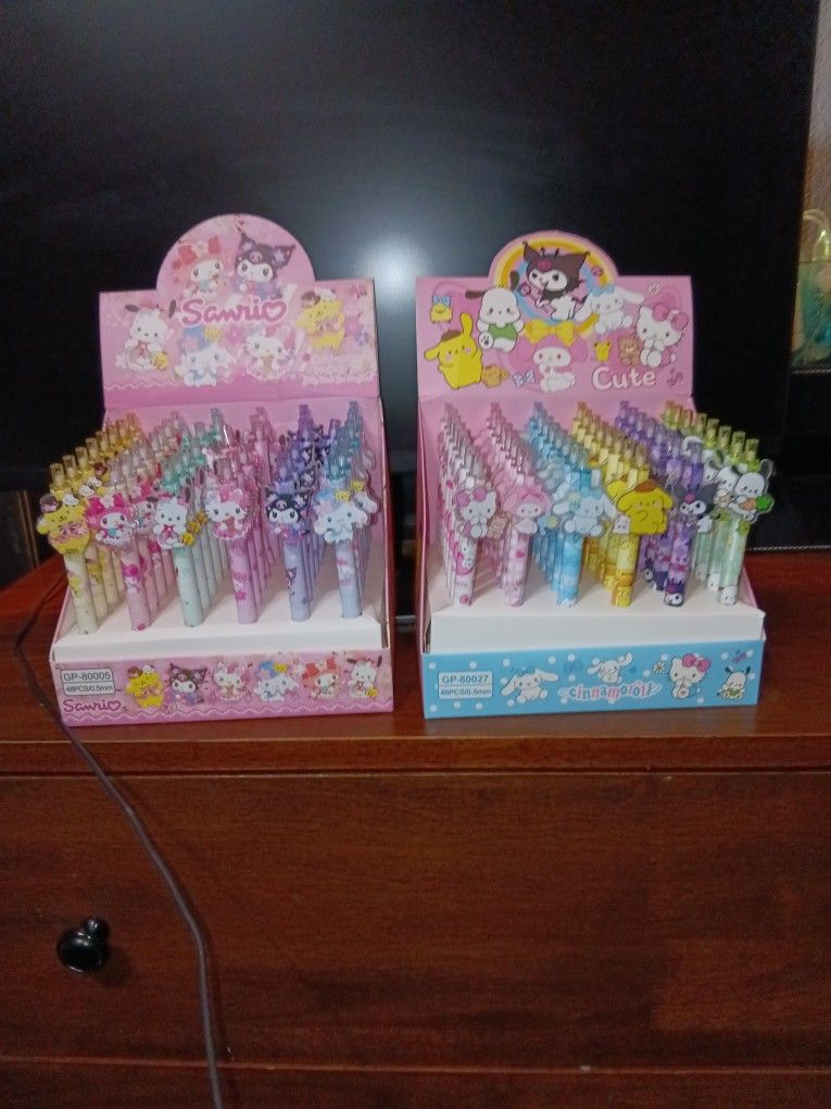 Hello Kitty, Sanrio Friends Character Pens in display box 48 Ct 3 Available $25 each