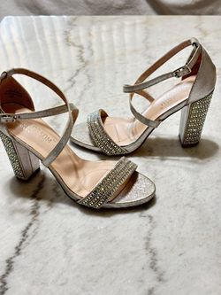 Silver heels $15