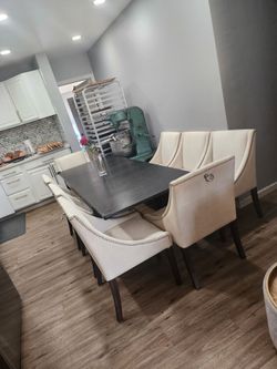 *Dining table and 8 chairs