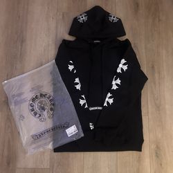 Size M. Chrome Hearts Men's Black Hoodie.
