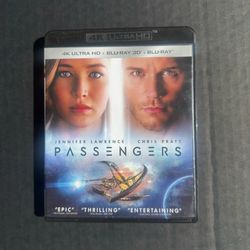 PASSENGERS 4K ULTRA HD BLU-RAY 3D SONY SCI-FI LAWRENCE /PRATT 2016