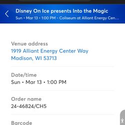 DISNEY ON ICE TICKETS