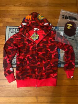 red bape hoodie BRANDNEW