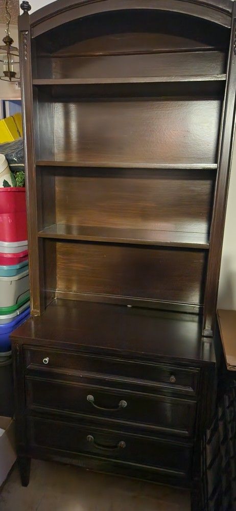 2 piece beautiful open face hutch.