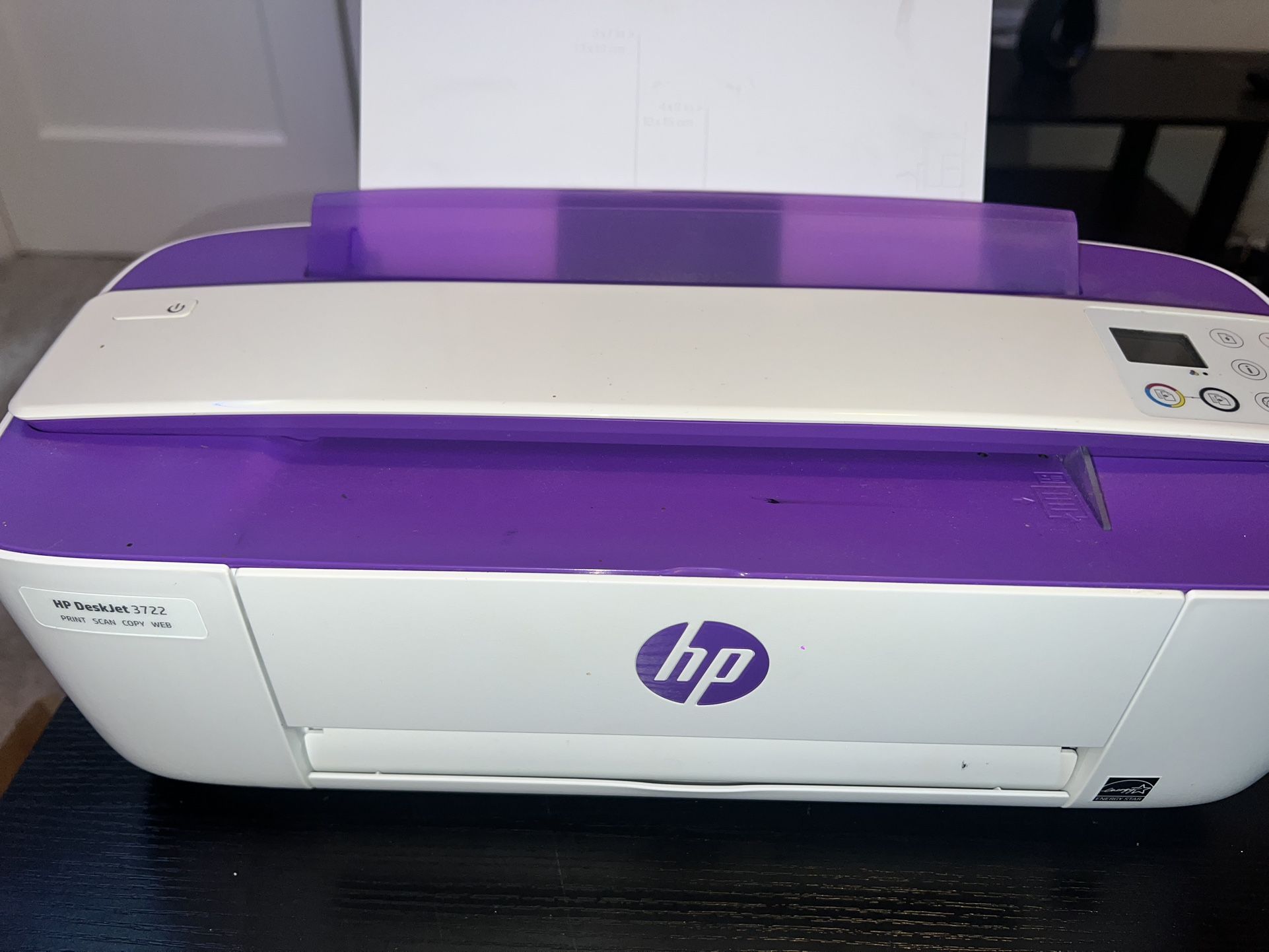 HP Deskjet 3722 Printer And Scanner Like New 