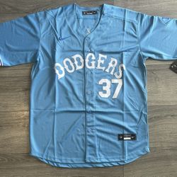 Los Angeles Dodgers Teoscar Hernández Light Blue Jersey 