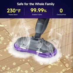 Smart Steam & Scrub Mop with 4 Cleaning Modes & LED Headlights, Safe for all Sealed Hard Floors like Tile, Hardwood, Stone, Laminate, Vinyl & More