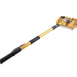 New 10 inch Drywall Flat Finishing Box with Extension Handle Adjustable Height 40''-64'', Aluminum Drywall Flat Finishing Box Tool