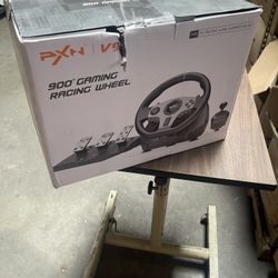 Used New Advanced Car Sim Race Steering Wheel, Pedals, Joystick for PS,Xbox One, Xbox Series X/S, Nintendo Switch, Etc. Pxn V9