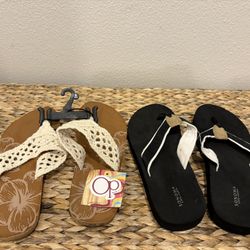 Set of 2 Sandals- OP & Sonoma - Women’s Size 7-8 shoes - Brand New - Simi