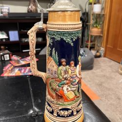 Vintage Deutsches Bundes-Gebrauchsmuster West German Beer Stein