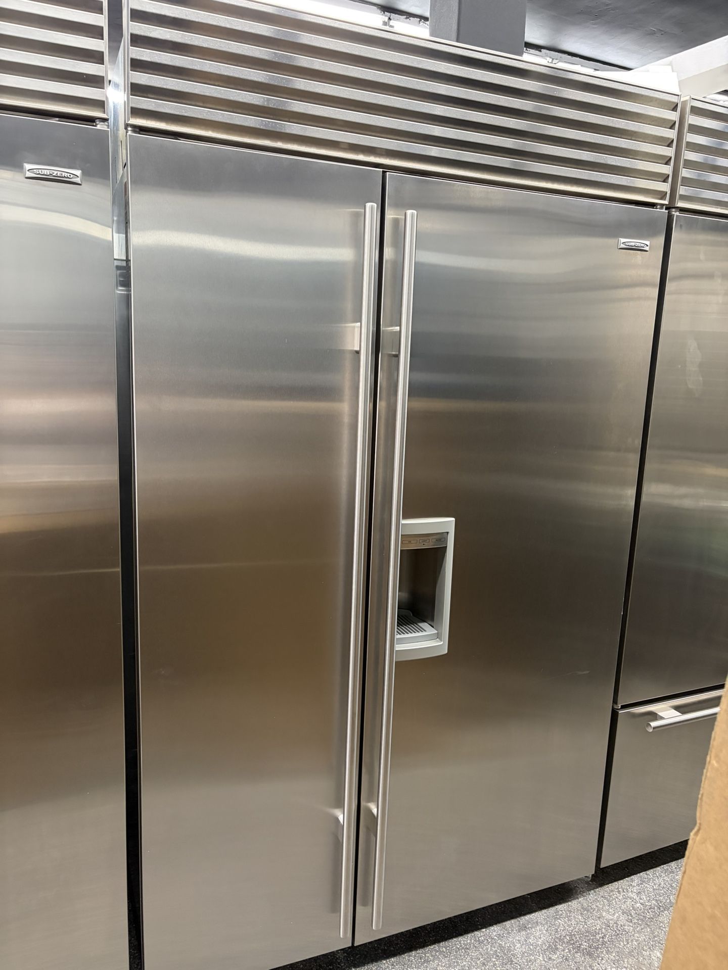 Sub Zero Built In Stainless Steel 48” Refrigerator Side By Side