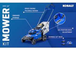 24-volt, 16-in Push Battery Walk Mower with (2) 4 Ah Battery Included