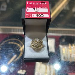 Gold Cluster Ring 10k