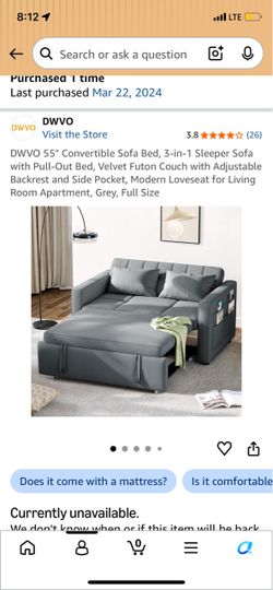 Sofa bed 55”