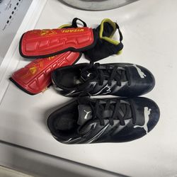 Soccer Cleats And Shin Guards