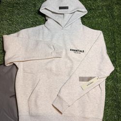 Light Oatmeal Fear Of God Essentials Hoodie