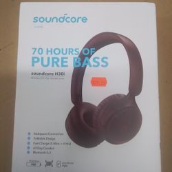 Soundcore H30i Wireless On-Ear Headphones, Foldable Design, Pure Bass, 70H Playtime, Bluetooth 5.3, Lightweight and Comfortable, App Connectivity, Mul