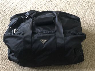 Authentic Prada Large Travel Duffle Bag - black with Authenticity