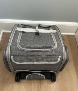 Lollimeow Pet Rolling Carrier, Dog Backpack with Wheels, Cats, Puppies Travel Bag with Wheels