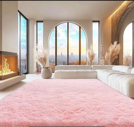 Pink Area Rug 5x8ft New