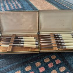 Antique German Stainless Steele Knives W/ Original Cases