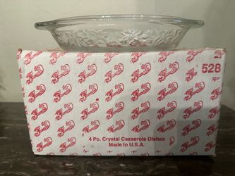 Princess House Crystal Casserole Dish Set