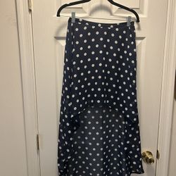 Polka Dot High Low Skirt