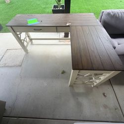 Solid wood desk
