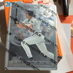 1996 * Cal Ripken Jr Steel Baseball Trading Card For Sale 