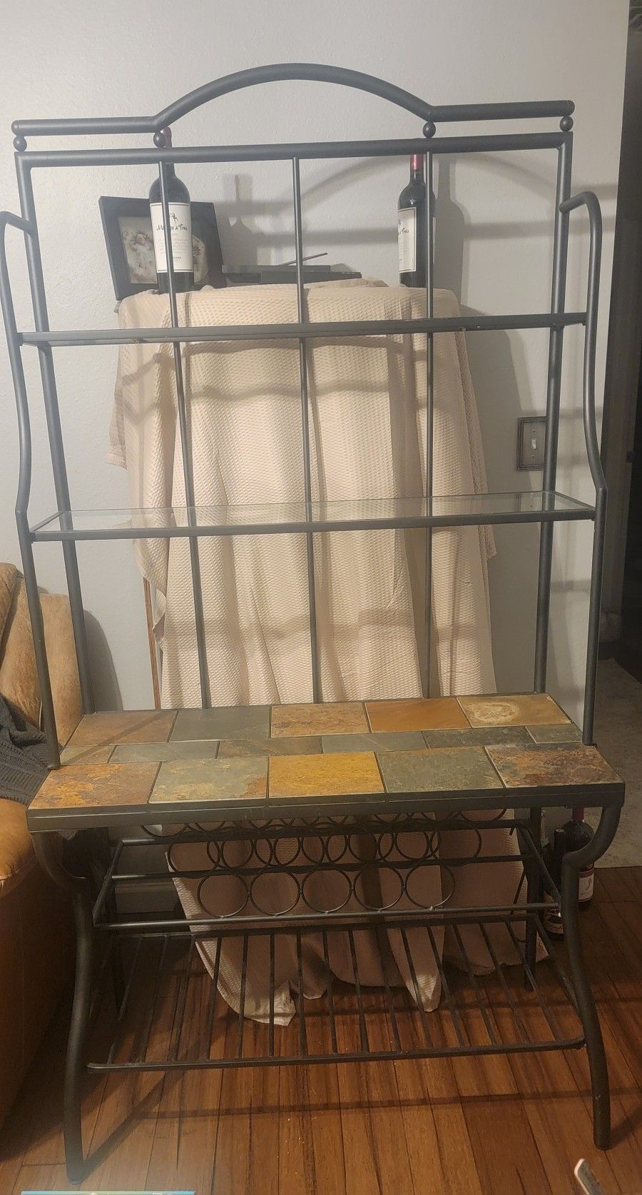 Wine Rack-Slate/Glass 