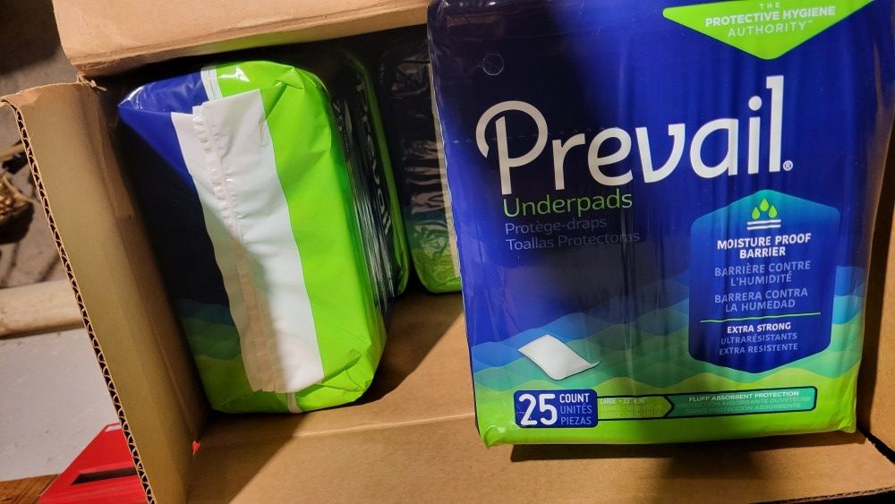 Prevail Underpads 6 Pack Of 25 Count Total 150 Counts