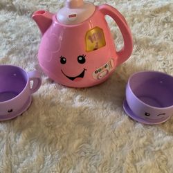 Fisher price smart stages talking tea pot and 2 cups