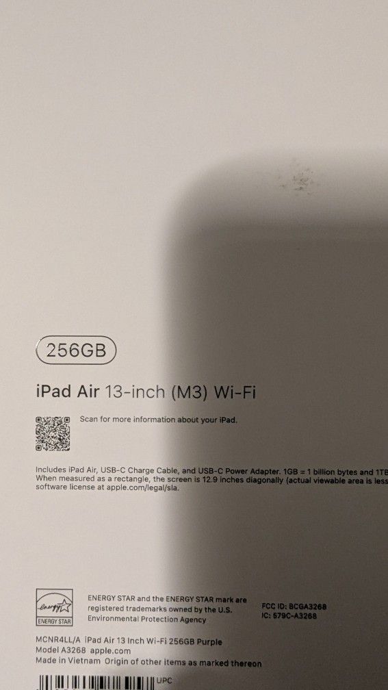 13 inch ipad air m3 256 Gb