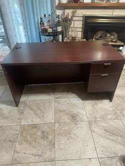 Wooden office desk