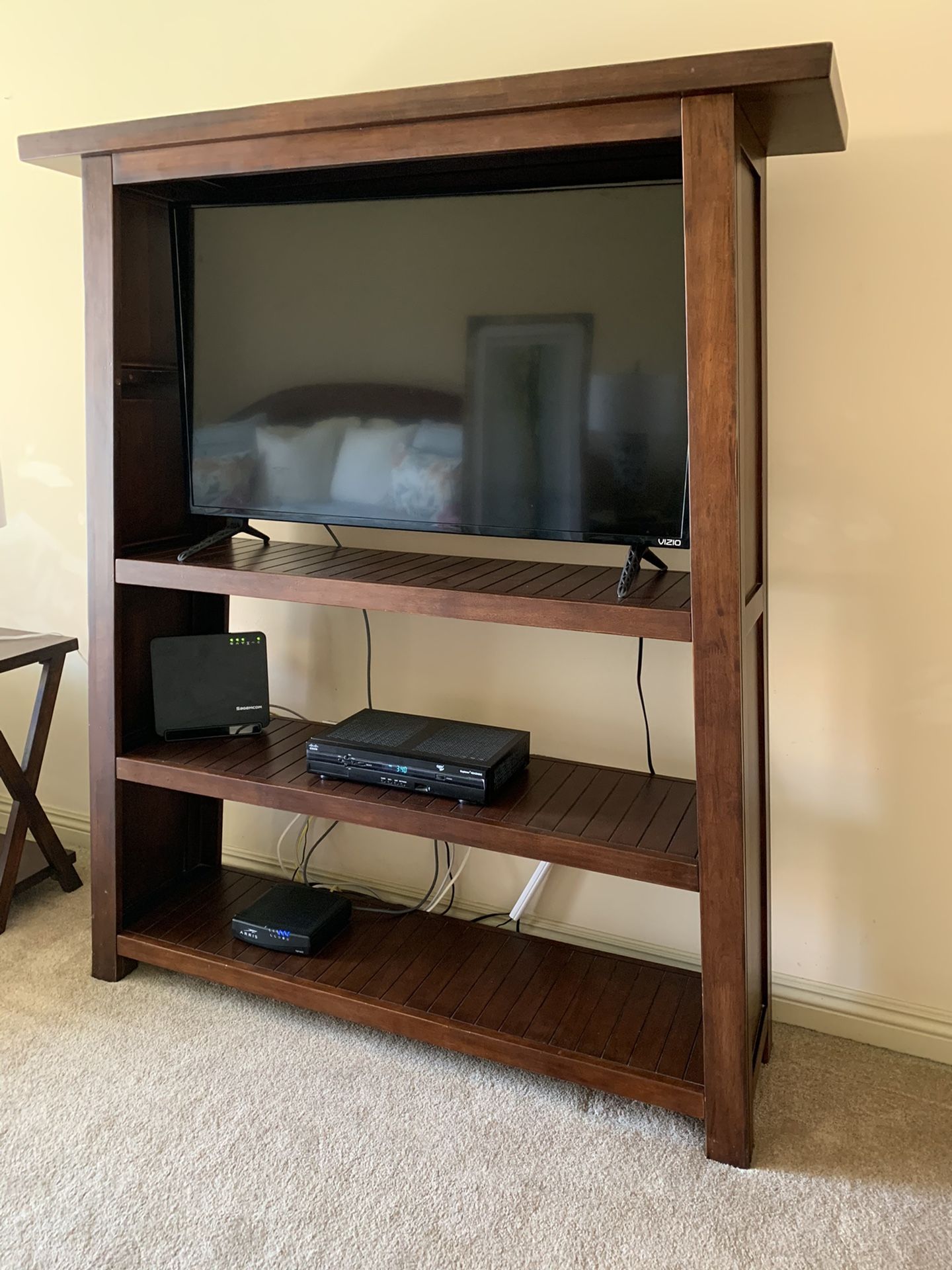 World Market Wooden Shelf/tv Cabinet 50X60