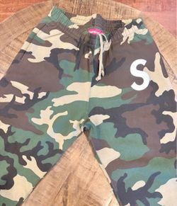 Size M Supreme S Logo Sweatpant (FW25) Woodland Camo
