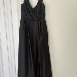 Ladies, size 12, beautiful black dress by David’s bridal