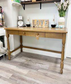 New solid wood natural finished desk
